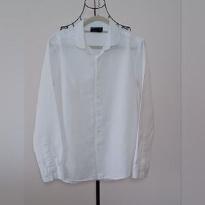 Asos Design Men's White Button Down Shirt- Size L